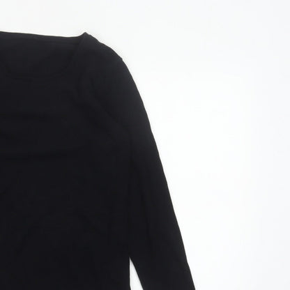 Heatgen Women Black UK 18 Basic Thermal Stretch Long Sleeve T-Shirt