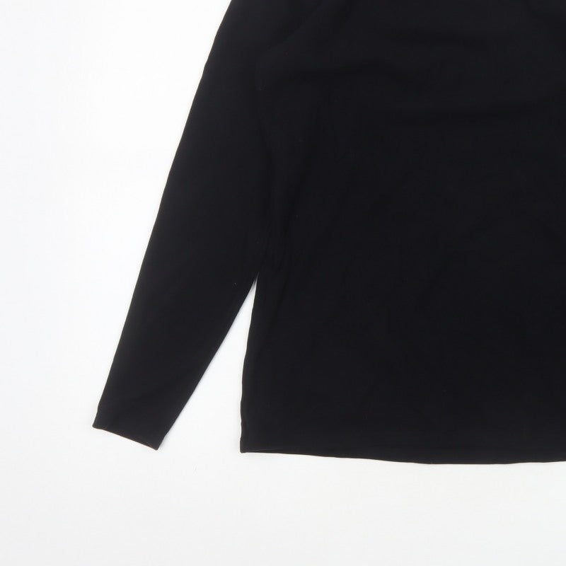 Heatgen Women Black UK 18 Basic Thermal Stretch Long Sleeve T-Shirt