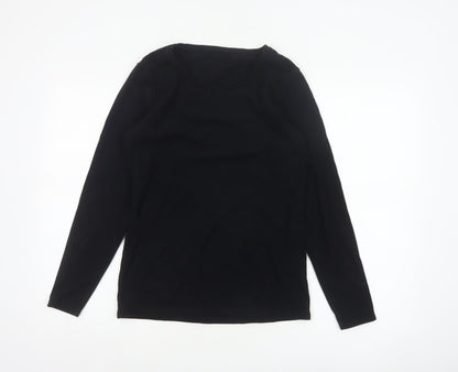 Heatgen Women Black UK 18 Basic Thermal Stretch Long Sleeve T-Shirt