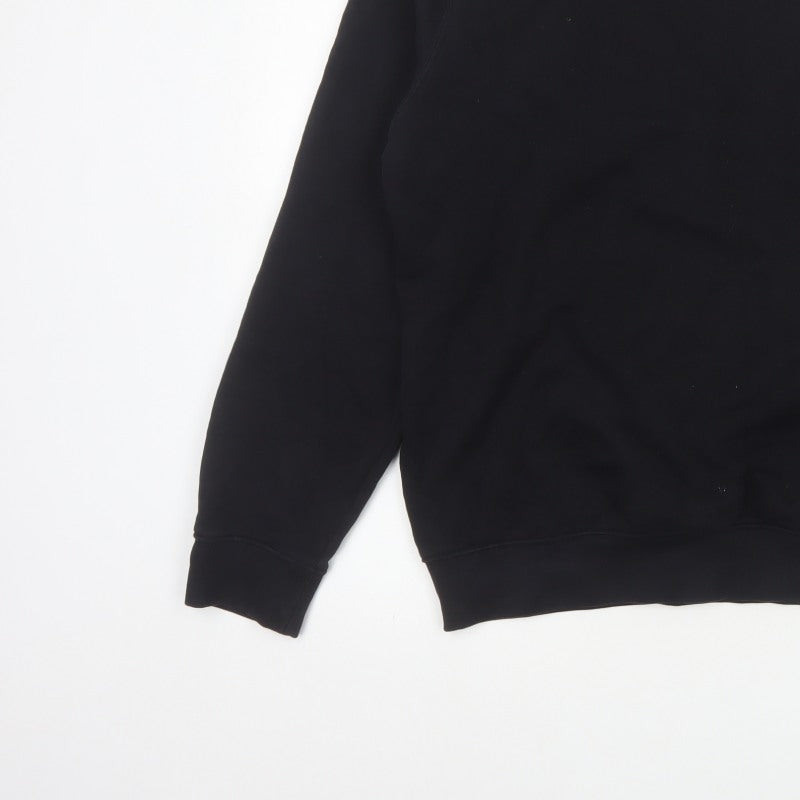 Champion Men’s Black M High Neck Logo Pullover Sweatshirt
