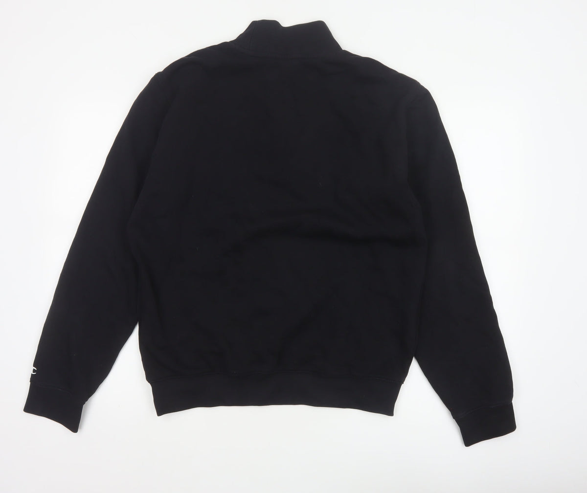 Champion Men’s Black M High Neck Logo Pullover Sweatshirt
