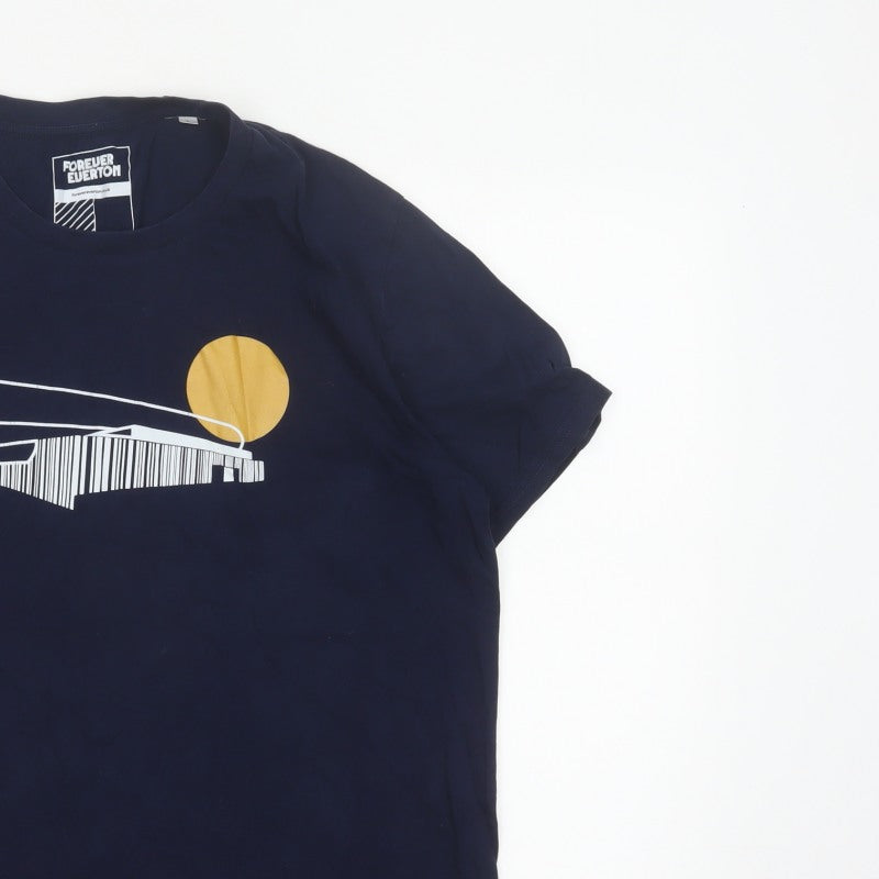 Forever Everton Men’s Blue L Graphic Print Crew Neck T-Shirt