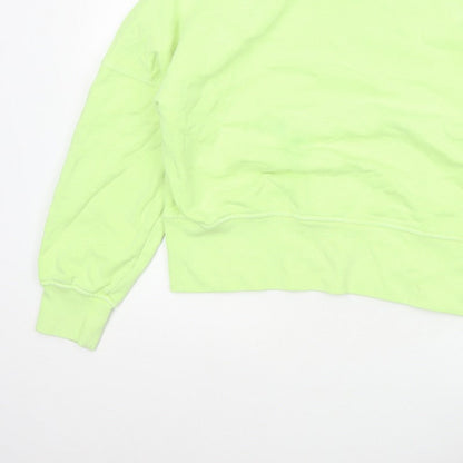 Next Women Yellow XS Pullover Crew Neck Cotton Sweatshirt