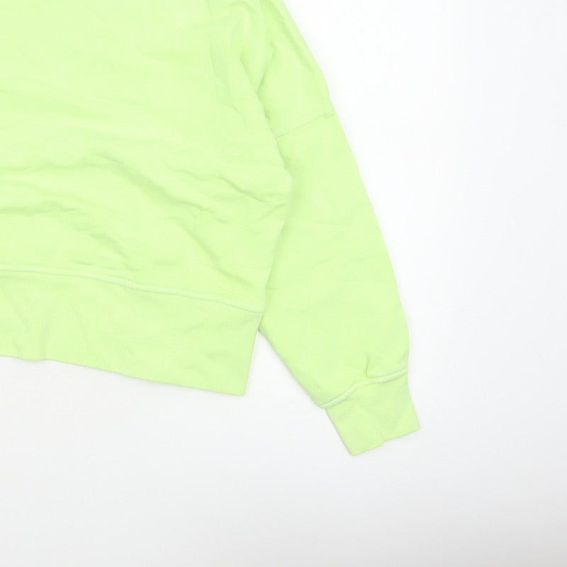 Next Women Yellow XS Pullover Crew Neck Cotton Sweatshirt