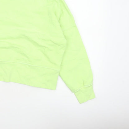 Next Women Yellow XS Pullover Crew Neck Cotton Sweatshirt