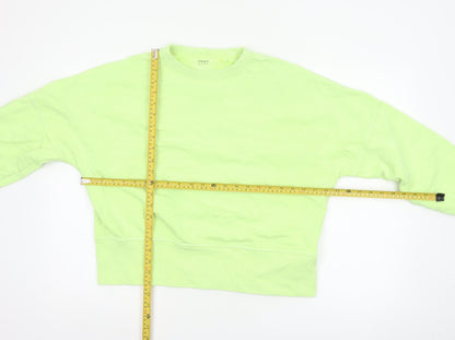 Next Women Yellow XS Pullover Crew Neck Cotton Sweatshirt