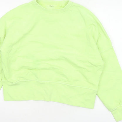 Next Women Yellow XS Pullover Crew Neck Cotton Sweatshirt