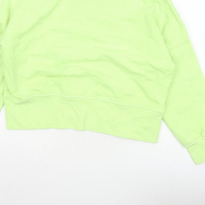 Next Women Yellow XS Pullover Crew Neck Cotton Sweatshirt