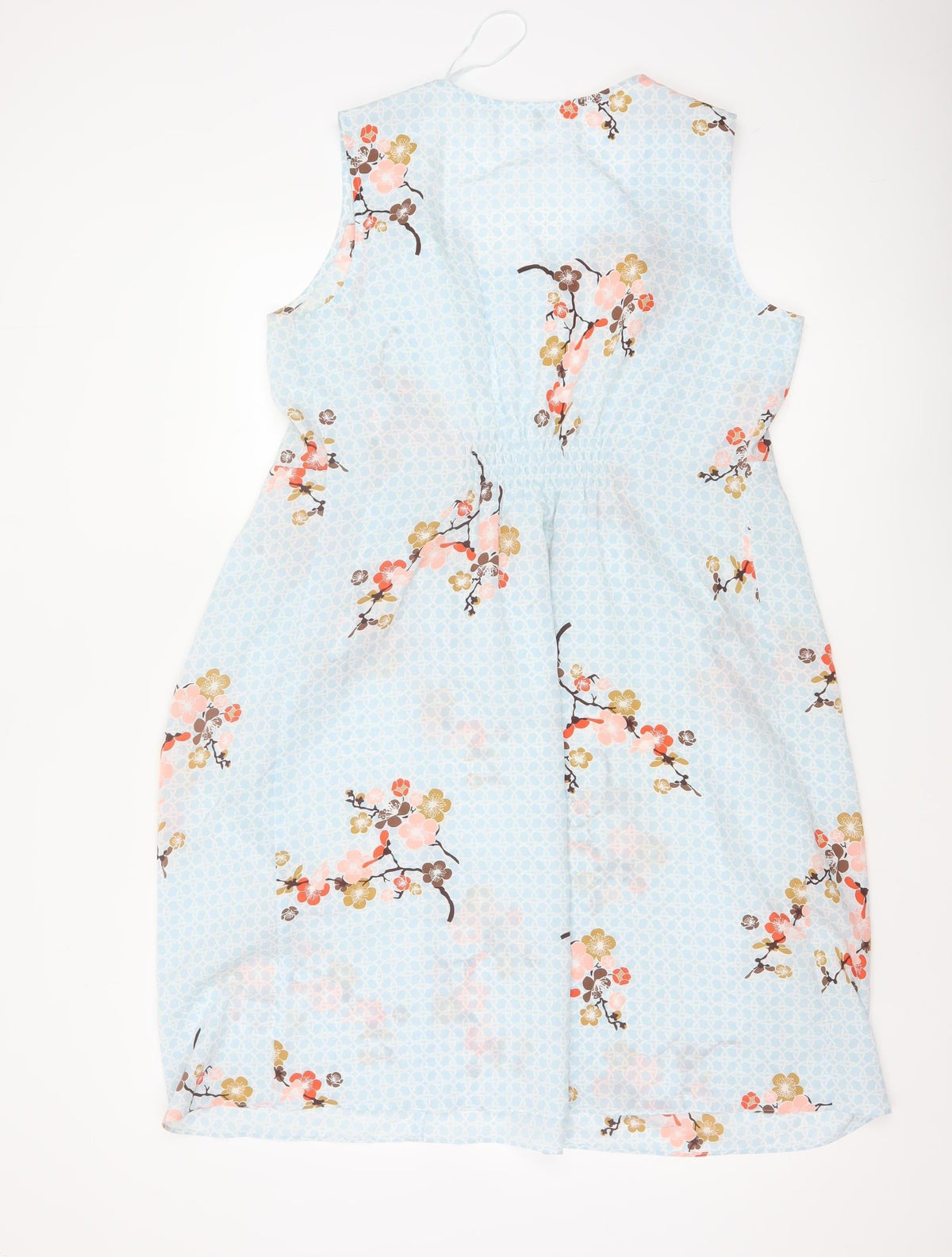 Lakeland Women Blue Floral Fit & Flare Sleeveless Dress UK 16