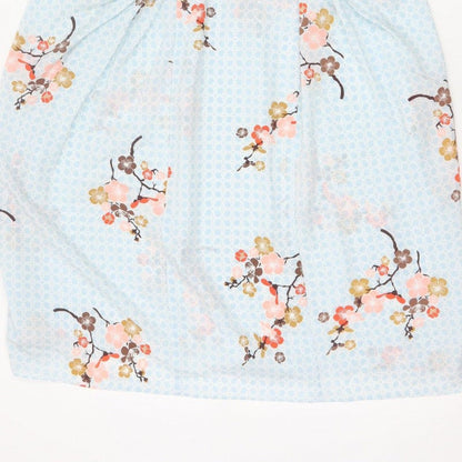 Lakeland Women Blue Floral Fit & Flare Sleeveless Dress UK 16