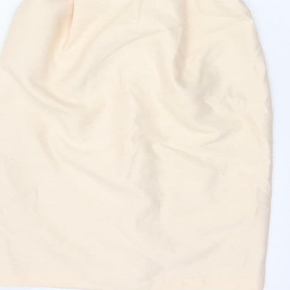 ASOS Women Ivory UK 14 Pencil Dress V-Neck Bow Strap Formal