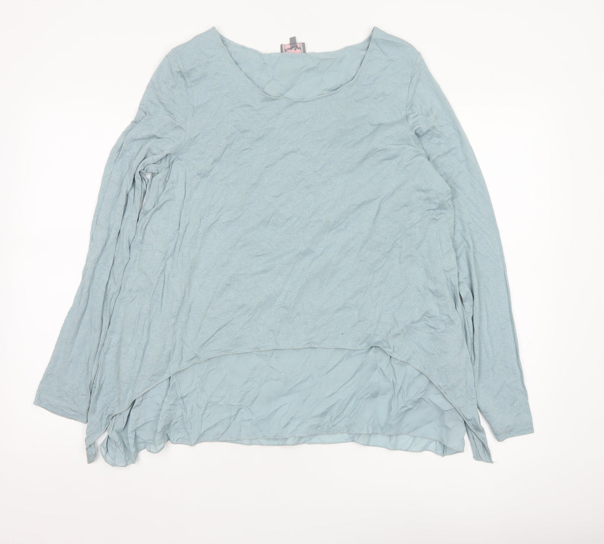 Phase Eight Women Blue Size 12 Layered Tunic Long Sleeve Viscose Blouse