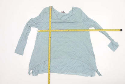 Phase Eight Women Blue Size 12 Layered Tunic Long Sleeve Viscose Blouse