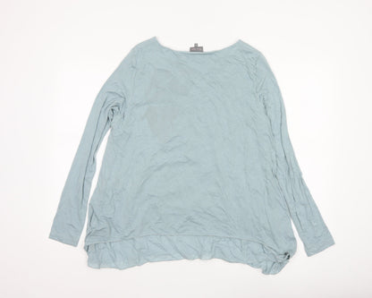 Phase Eight Women Blue Size 12 Layered Tunic Long Sleeve Viscose Blouse