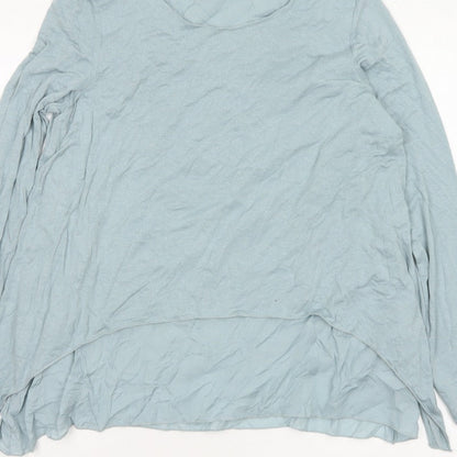 Phase Eight Women Blue Size 12 Layered Tunic Long Sleeve Viscose Blouse