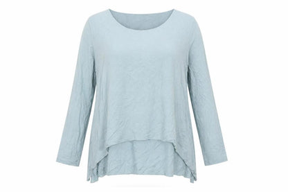 Phase Eight Women Blue Size 12 Layered Tunic Long Sleeve Viscose Blouse