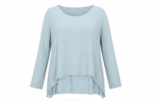 Phase Eight Women Blue Size 12 Layered Tunic Long Sleeve Viscose Blouse