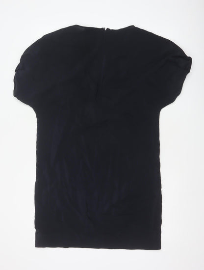 COS Women Black UK 8 Knee Length Sheath Dolman Sleeve Dress
