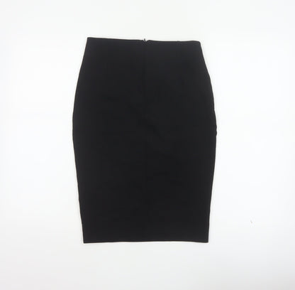 Reserved Women Black UK 8 Studded Pencil Knee Length Skirt