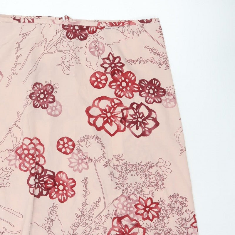 Rohan Women’s Pink Floral Flippy Skirt UK 16 Knee Length Travel