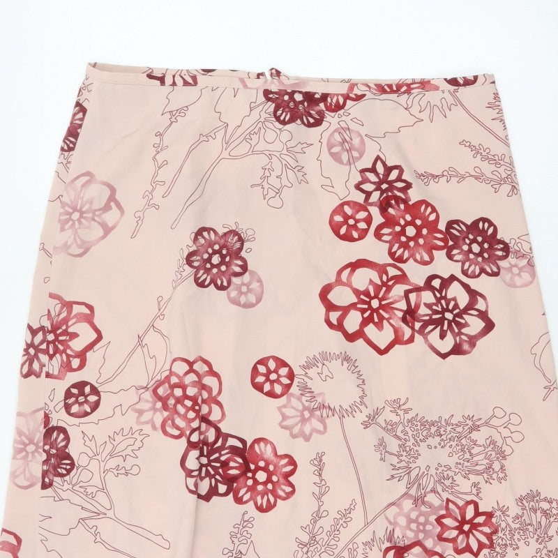 Rohan Women’s Pink Floral Flippy Skirt UK 16 Knee Length Travel