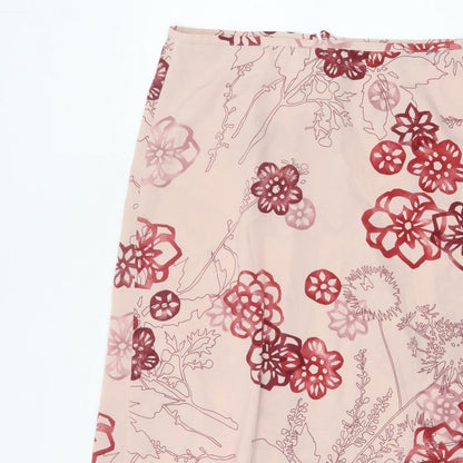 Rohan Women’s Pink Floral Flippy Skirt UK 16 Knee Length Travel