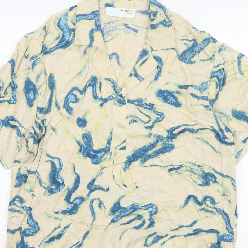 Selected Femme Women's Multicoloured Basic Collared Blouse UK 12