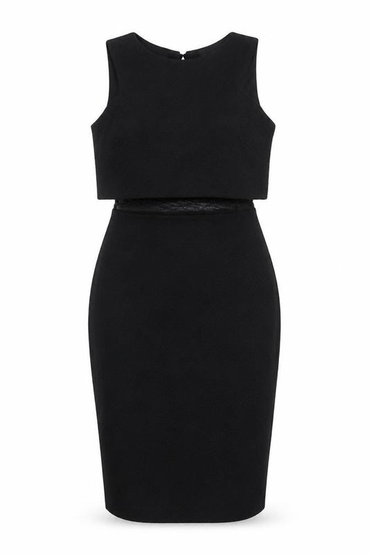 River Island Women Black UK 8 Bodycon Midi Cut Out Backless Dress