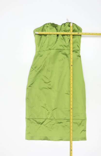 Coast Women Green UK 8 Satin Cowl Neck Midi Sheath Occasion Dress