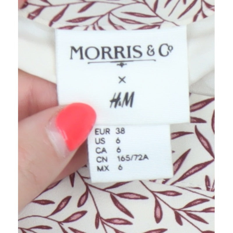 Morris & Co x H&M Women Beige UK 10 Floral Asymmetric A-Line Skirt