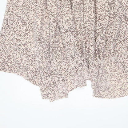 Morris & Co x H&M Women Beige UK 10 Floral Asymmetric A-Line Skirt