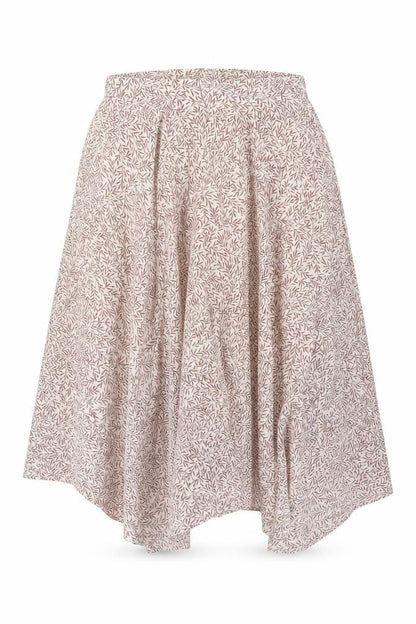 Morris & Co x H&M Women Beige UK 10 Floral Asymmetric A-Line Skirt
