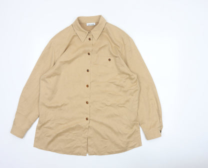 Gerry Weber Women’s Beige UK 12 Long Sleeve Collared Tunic Shirt