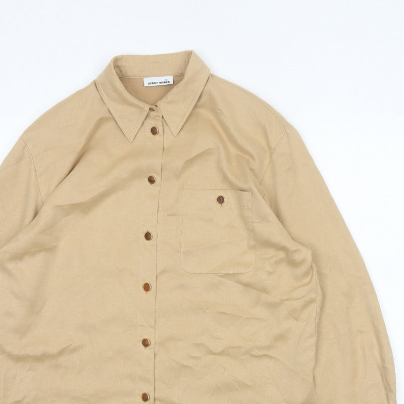 Gerry Weber Women’s Beige UK 12 Long Sleeve Collared Tunic Shirt