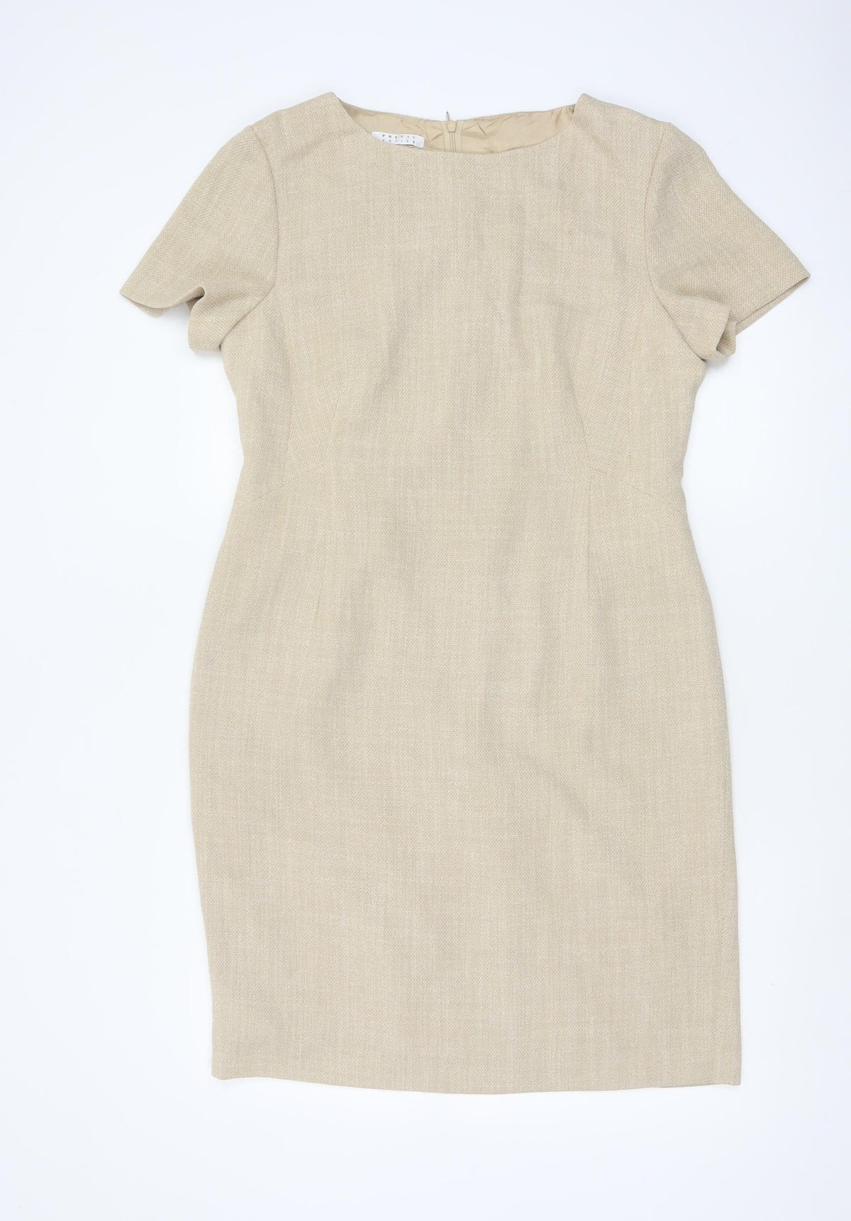 Precis Petite Women Beige UK 14 Knee Length Sheath Formal Dress