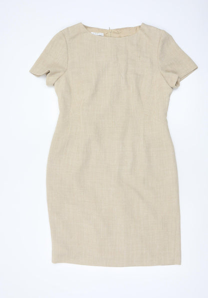 Precis Petite Women Beige UK 14 Knee Length Sheath Formal Dress