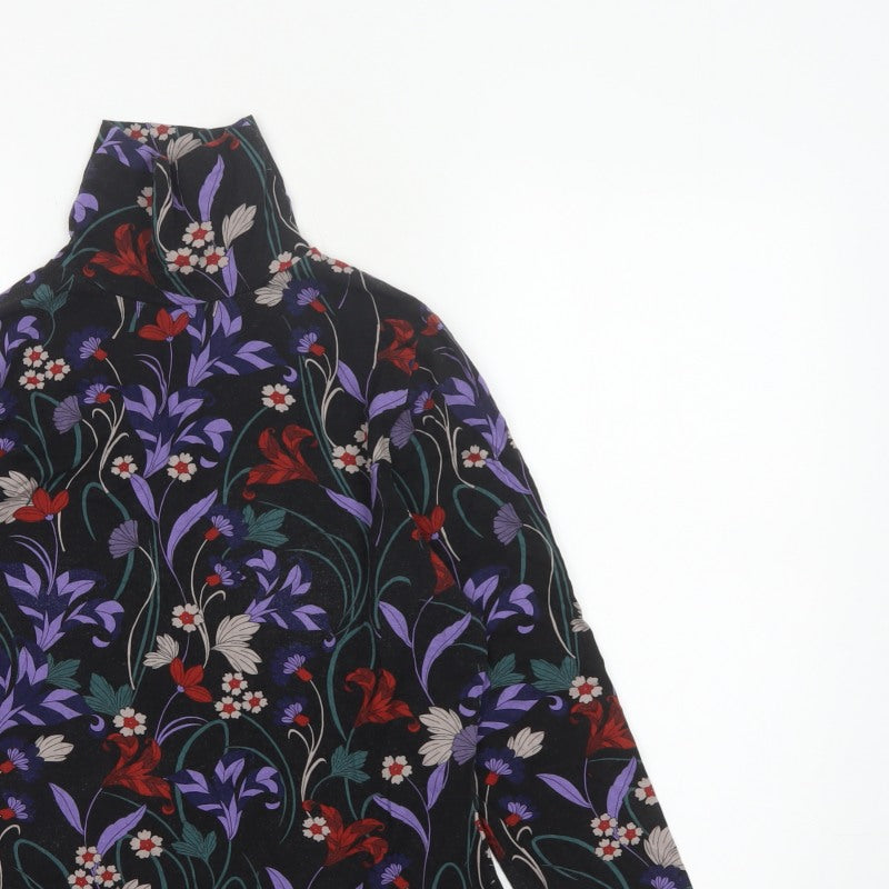 Joe Browns Women’s Black Floral Basic High Neck Top UK 14