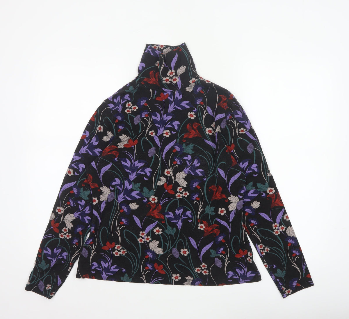 Joe Browns Women’s Black Floral Basic High Neck Top UK 14