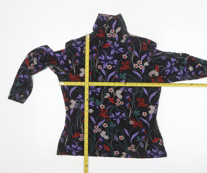 Joe Browns Women’s Black Floral Basic High Neck Top UK 14