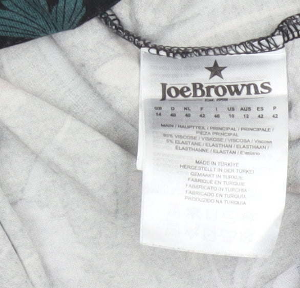 Joe Browns Women’s Black Floral Basic High Neck Top UK 14