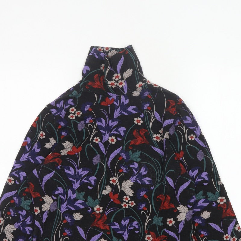 Joe Browns Women’s Black Floral Basic High Neck Top UK 14