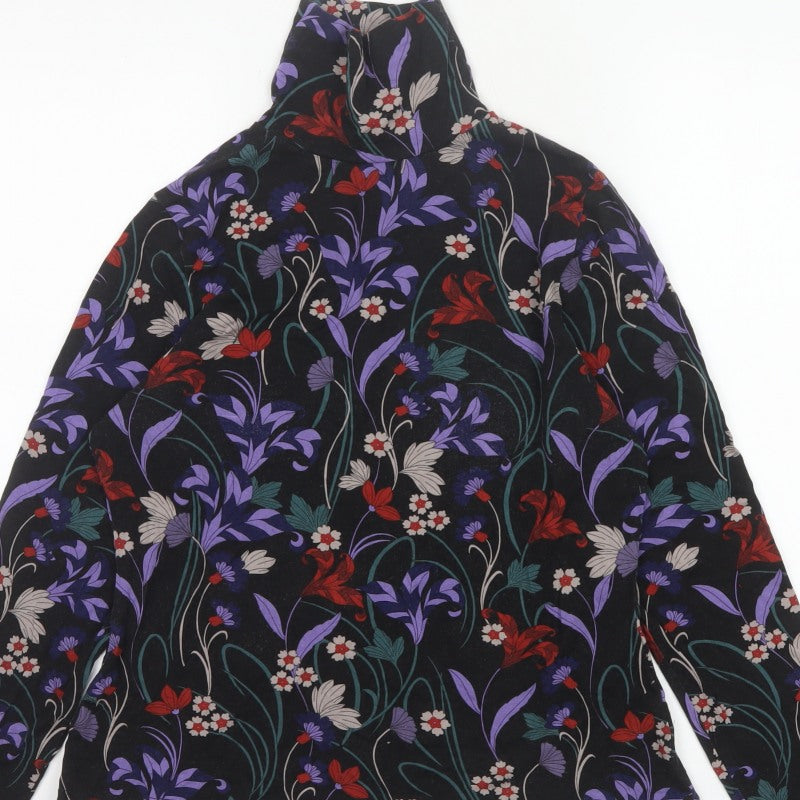 Joe Browns Women’s Black Floral Basic High Neck Top UK 14