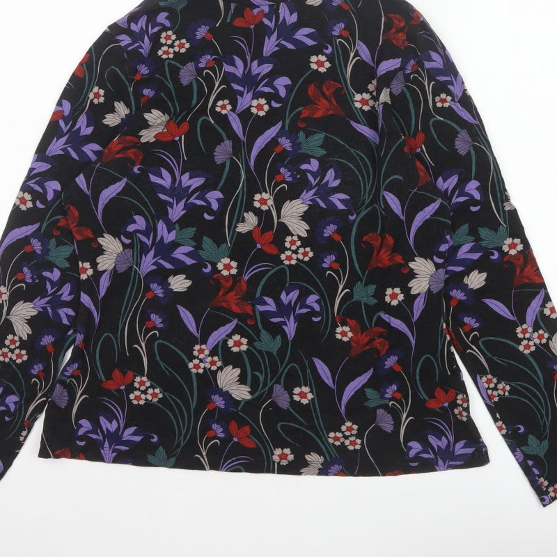 Joe Browns Women’s Black Floral Basic High Neck Top UK 14