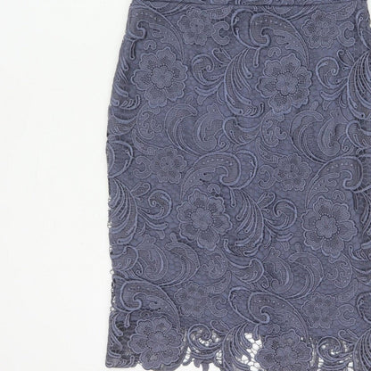 Paper Dolls Women Grey UK 12 Floral Lace Pencil Party Dress