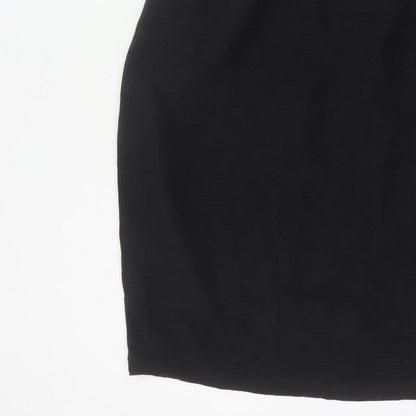 Toast Women Black Size 10 Velvet Empire Waist Sleeveless A-Line Dress