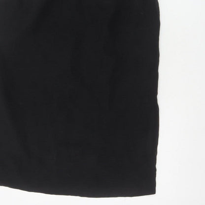 Toast Women Black Size 10 Velvet Empire Waist Sleeveless A-Line Dress