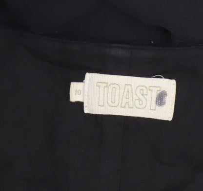 Toast Women Black Size 10 Velvet Empire Waist Sleeveless A-Line Dress