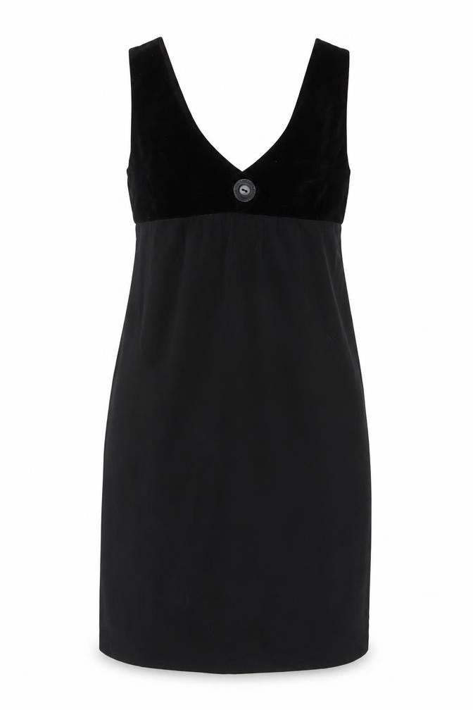 Toast Women Black Size 10 Velvet Empire Waist Sleeveless A-Line Dress
