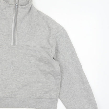 Chelsea Peers Women Grey UK 12 Half Zip High Neck Sweatshirt