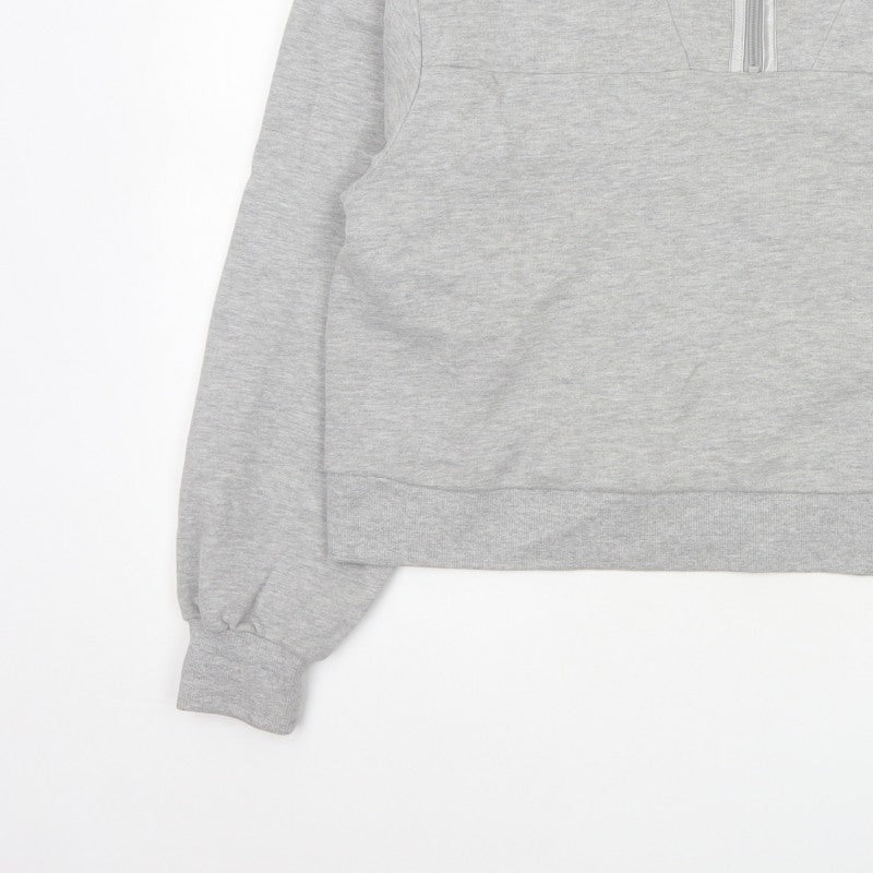 Chelsea Peers Women Grey UK 12 Half Zip High Neck Sweatshirt